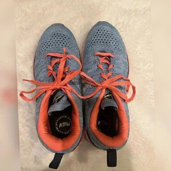 Apl Techloom Glacier Blue and Coral Sneakers - Picture 6 of 8